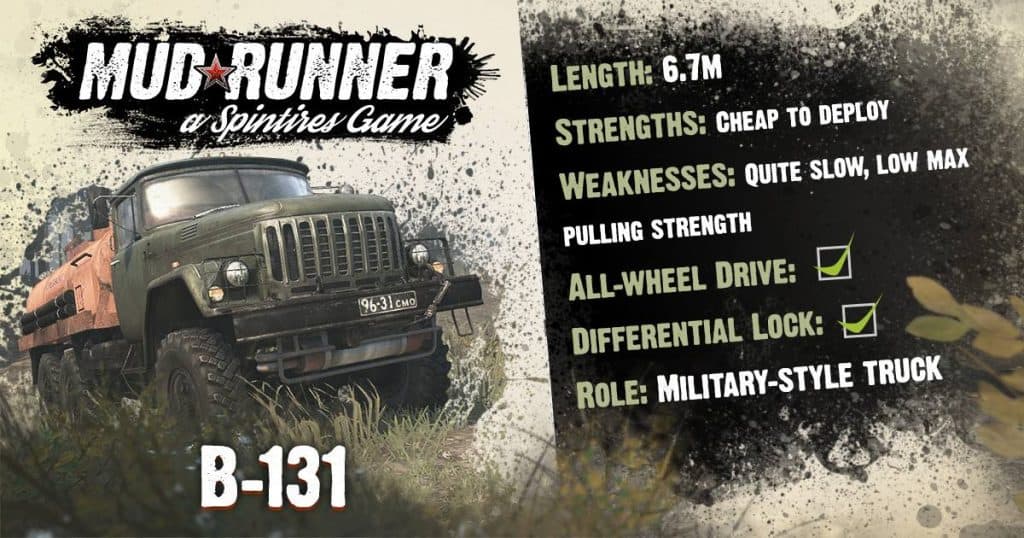 Spintires: MudRunner - B-131 Truck - MudRunner / SnowRunner / Spintires